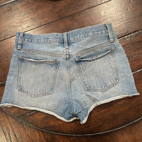 Madewell Relaxed Denim Shorts in Homecrest Wash: Ripped Edition, Size 25 - Picture 12 of 12